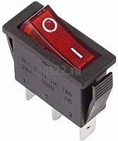 Клавишный выключатель 250В 15А 3с ON-OFF.36-2225  красный с подсветкой (RWB-413,SC-788)5 REXANT