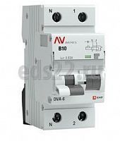 Автоматический выключатель дифференциального тока (АВДТ) 1P+N 10А 30мА A 6кА B DVA-6 Averes rcbo6-1pn-10B-30-a-av EKF