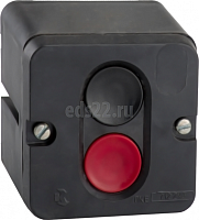 Кнопка ПКЕ712-2 У3 "Пуск-Стоп" 10А 220В IP40 черная, красная