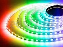 Лента светодиодная 14,4W/m 12V IP20 Разноцветная (RGB) 5м/рул PLS-5050/60 -RGB-IP20-5m JAZZway 1001955, упак