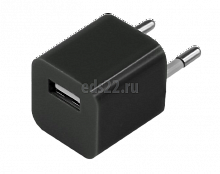 Зарядное устройство REXANT USB-1000mA черное квадрат арт.18-1910