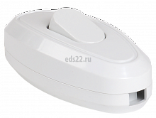 Выключатель для бра ВБ-01Б одноклавишный белый арт.EVB10-K01-10 IEK (выключатель на шнур)