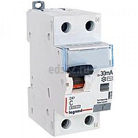 Автоматический выключатель дифференциального тока (АВДТ) 1P+N 6А 30мА АС 10кА DX Legrand 410999