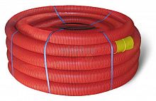 Труба гибкая двустенная для кабельной канализации д.63мм, цвет красный, в бухте 50м., с протяжкой арт.121963 DKC