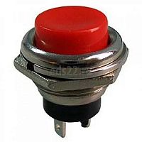 Кнопка-выключатель 220В 2А 2с ON-OFF красная d16.2мм металл (RWD-306) арт.36-3351 REXANT