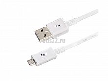 Кабель USB кабель micro USB длинный штекер белый 1м