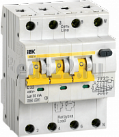 Автоматический выключатель дифференциального тока (АВДТ34) 4п 32А 30мА А 6кА C MAD22-6-032-C-30 ИЭК