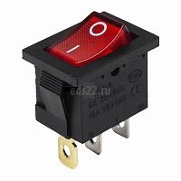 Клавишный выключатель 24В 15А 3с ON-OFF36-2165  красный с подсветкой Мини REXANT