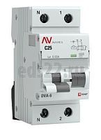 Автоматический выключатель дифференциального тока (АВДТ) 1P+N 25А  30мА АС 6кА C (1P+N) DVA-6 AVERES арт.rcbo6-1pn-25C-30-ac-av EKF