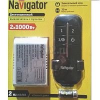 Дистанционный выключатель с пультом (радио) 2 канала 2х1000Вт NRC-SW01-1V1-2 арт.61758 Navigator