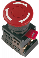 Кнопка AE-22 "Грибок" с фиксацией поворотный красный d22мм 240В 1з+1р арт.BBG10-AE-K04 ИЭК