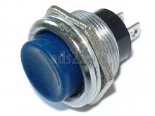 Кнопка-выключатель 220В 2А 2с ON-OFF синяя d16.2мм металл (RWD-306) арт.36-3352 REXANT