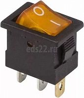 Клавишный выключатель 12В 15А 3с ON-OFF 36-2172 желтый с подсветкой Mini (RWB-206-1,SC-768) REXANT