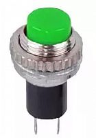 Кнопка-выключатель 220В 2А 2с ON-OFF зеленая d10.2мм металл Mini (RWD-213) арт.36-3333 REXANT