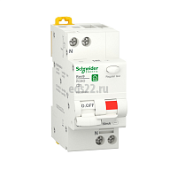 Автоматический выключатель дифференциального тока (АВДТ) 1P+N 25А 30мА АС 4,5кА С RESI9 R9D25625 Schneider Electric