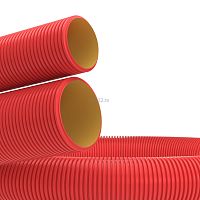 Труба гибкая двустенная для кабельной канализации д.50мм, цвет красный, в бухте 100м., с протяжкой арт.121950 DKC