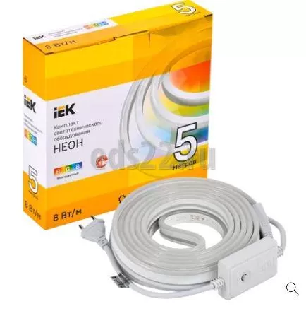 Лента светодиодная комплект DIY "Неон" разноцветная RGB (5050RGB60-8-IP65-220В 5м + драйвер) IEK LSR5-RGB-060-65-2-05-S0 (cветодиодный неон) фото 2